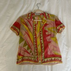 Vintage Emilio Pucci sheer blouse RARE